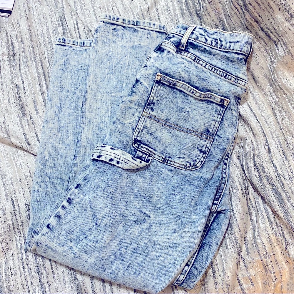 Boyfriend style Cargo jeans light blue